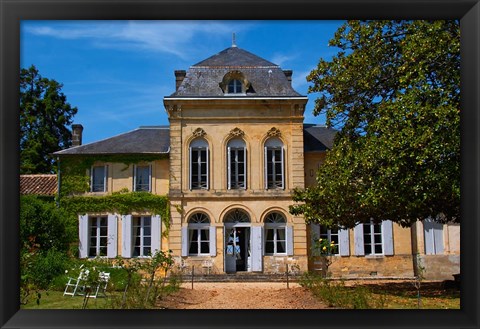 Framed Chateau de Haux Premieres, Bordeaux, France Print