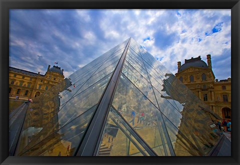 Framed Carousel in Front of the Eiffel Tower Print