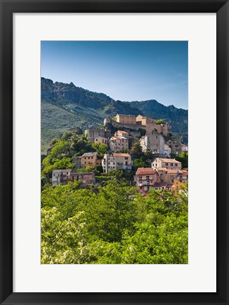 Framed City of Corsica, France Print