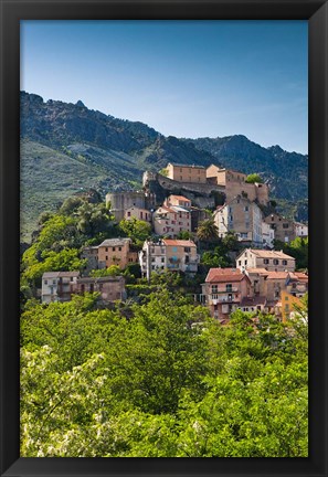 Framed City of Corsica, France Print