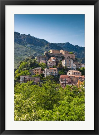 Framed City of Corsica, France Print