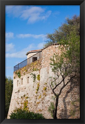 Framed Citadel Wall, Corsica, France Print