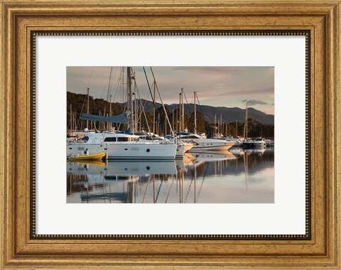 Framed Marina at Dawn Print