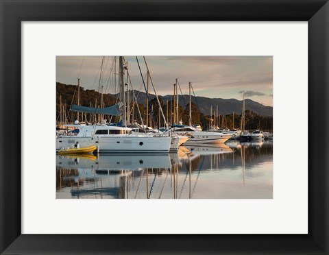 Framed Marina at Dawn Print