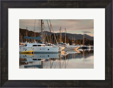 Framed Marina at Dawn Print