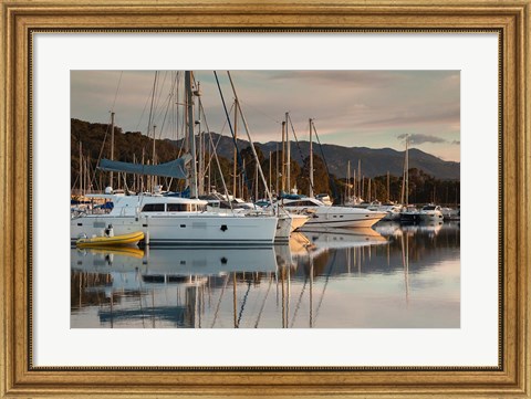 Framed Marina at Dawn Print