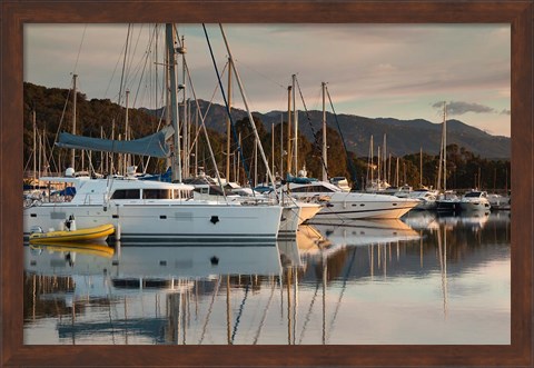 Framed Marina at Dawn Print