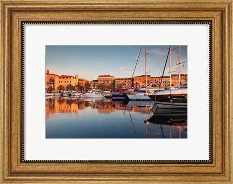 Framed Corsica, France Marina at Sunset Print