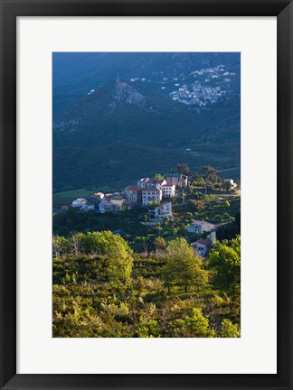 Framed Nebbio Landscape, Murato, France Print