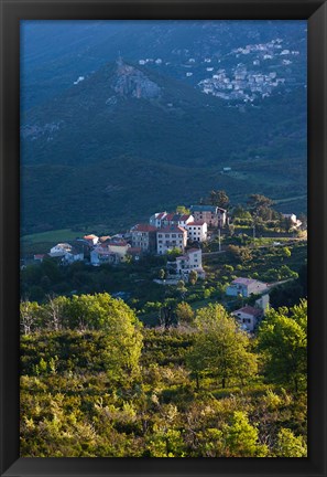 Framed Nebbio Landscape, Murato, France Print