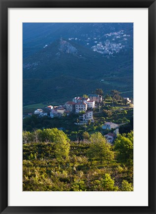 Framed Nebbio Landscape, Murato, France Print