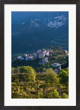 Framed Nebbio Landscape, Murato, France Print