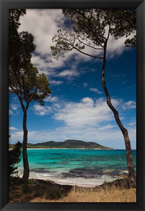 Framed Plage de Palombaggia Beach, Porto Vecchio Print