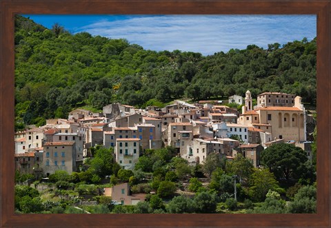 Framed Town of Avapessa, La Balagne Print