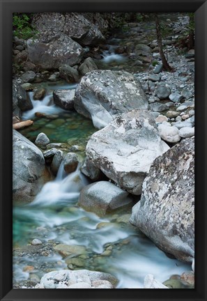 Framed Restonica River, Gorges de la Restonica Print