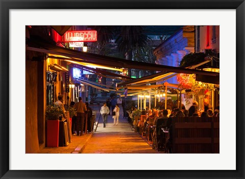 Framed Ile Rousse Cafes Print