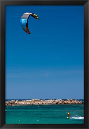 Framed Kite Surfing in France Print