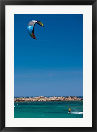 Framed Kite Surfing in France Print