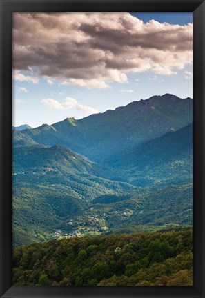 Framed Prunelli di Fiumorbo Mountain Landscape Print