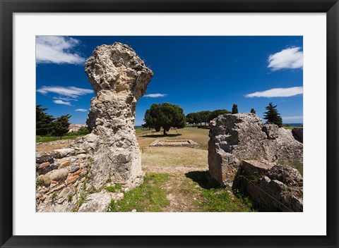 Framed Greek and Roman Ruins, Aleria Print