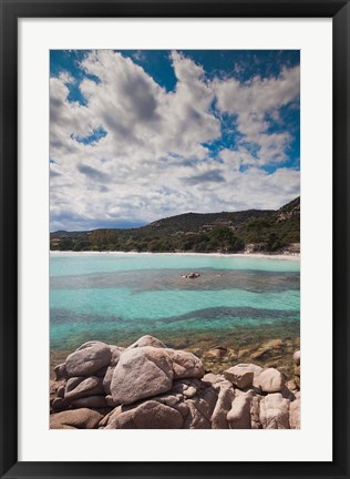 Framed Plage de Palombaggia Beach Print