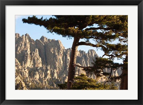 Framed Aiguilles de Bavella Peaks Print