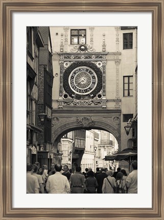 Framed Gros Horloge Clock Tower Print