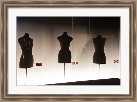 Framed Mannequins in The Museum of Lace and Fashion Print