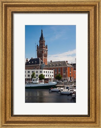 Framed Bassin du Commerce Marina, Dunkerque Print