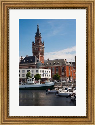 Framed Bassin du Commerce Marina, Dunkerque Print