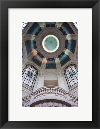 Framed Palais des Beaux-Arts ceiling detail, Lille, French Flanders, France Print