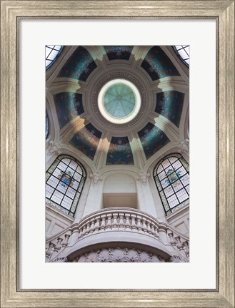 Framed Palais des Beaux-Arts ceiling detail, Lille, French Flanders, France Print