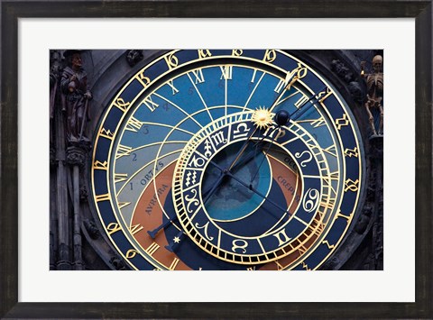Framed Prague Astronomical clock Print