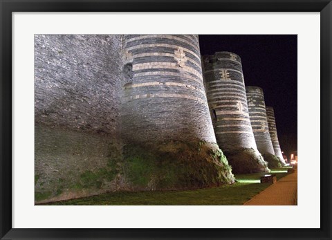 Framed Chateau d&#39;Angers Castle at Night Print