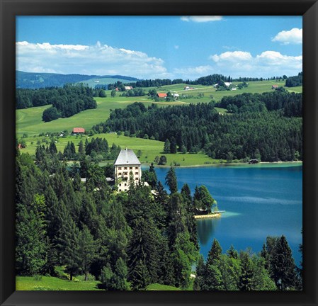 Framed Schloss Fuschl Castle, Salzkammergut Print