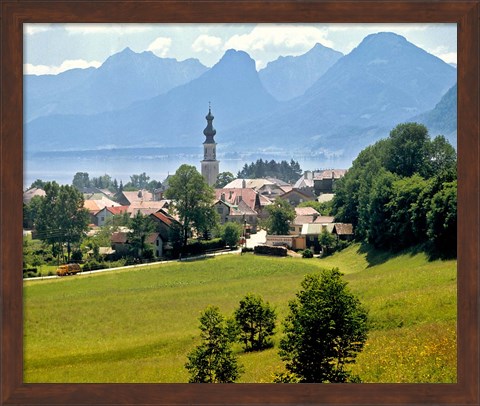 Framed Lake St Wolfgang, Austria Print