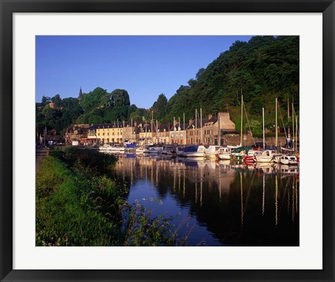 Framed Dinan and River Rance, Cotes-d&#39;armor, France Print