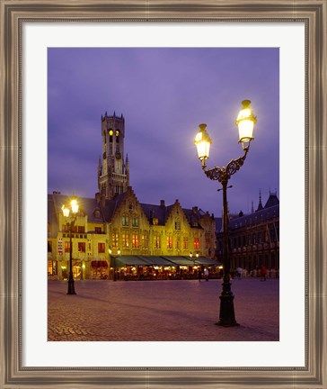 Framed Burg Square, Bruges, Belgium Print