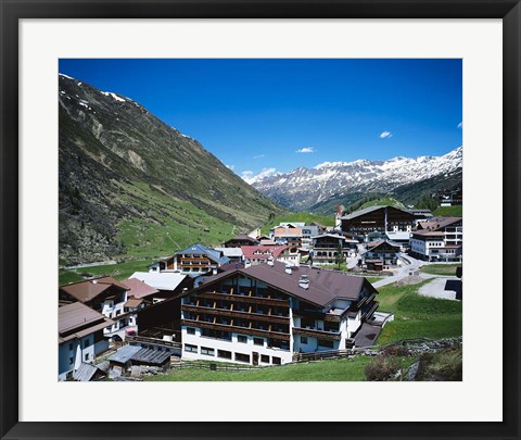 Framed Obergurgl, Otztal Alps, Tyrol, Austria Print