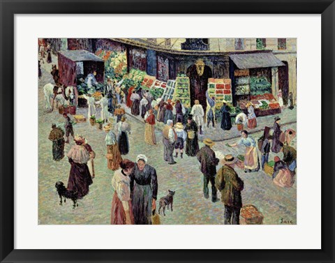 Framed La Rue Des Abesses, Paris Print