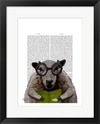 Framed Intelligent Sheep Print