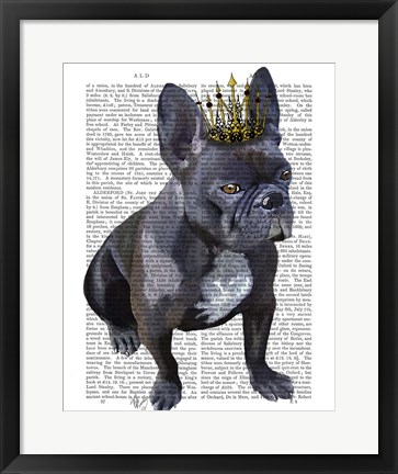 Framed French Bulldog King Print