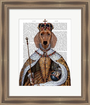 Framed Dachshund Queen Print