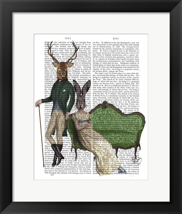 Framed Mr Deer and Mrs Rabbit Print