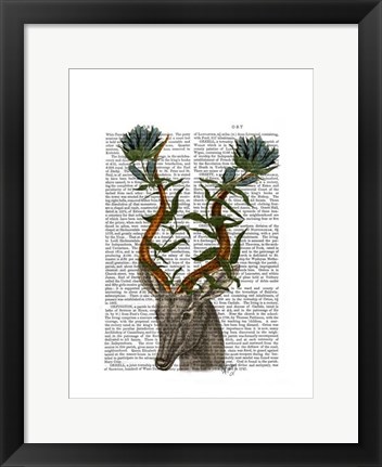 Framed Blue Gazelle Print