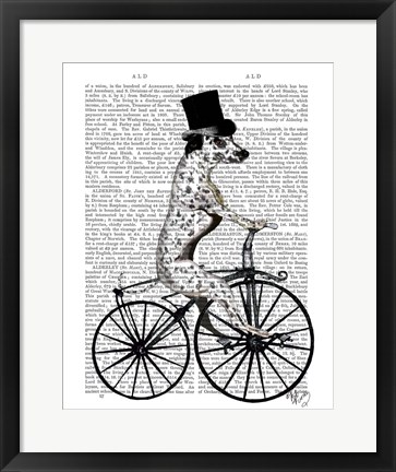 Framed Dalmatian on Bicycle Print