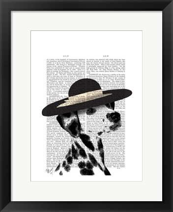 Framed Dalmatian and Brimmed Black Hat Print