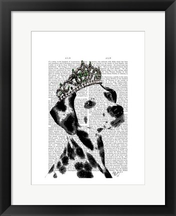 Framed Dalmatian with Tiara Print