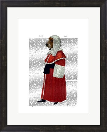 Framed Basset Hound Judge Full I Print