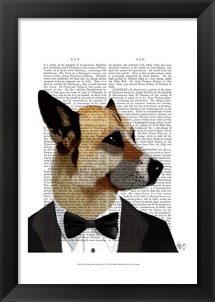 Framed Debonair James Bond Dog Print